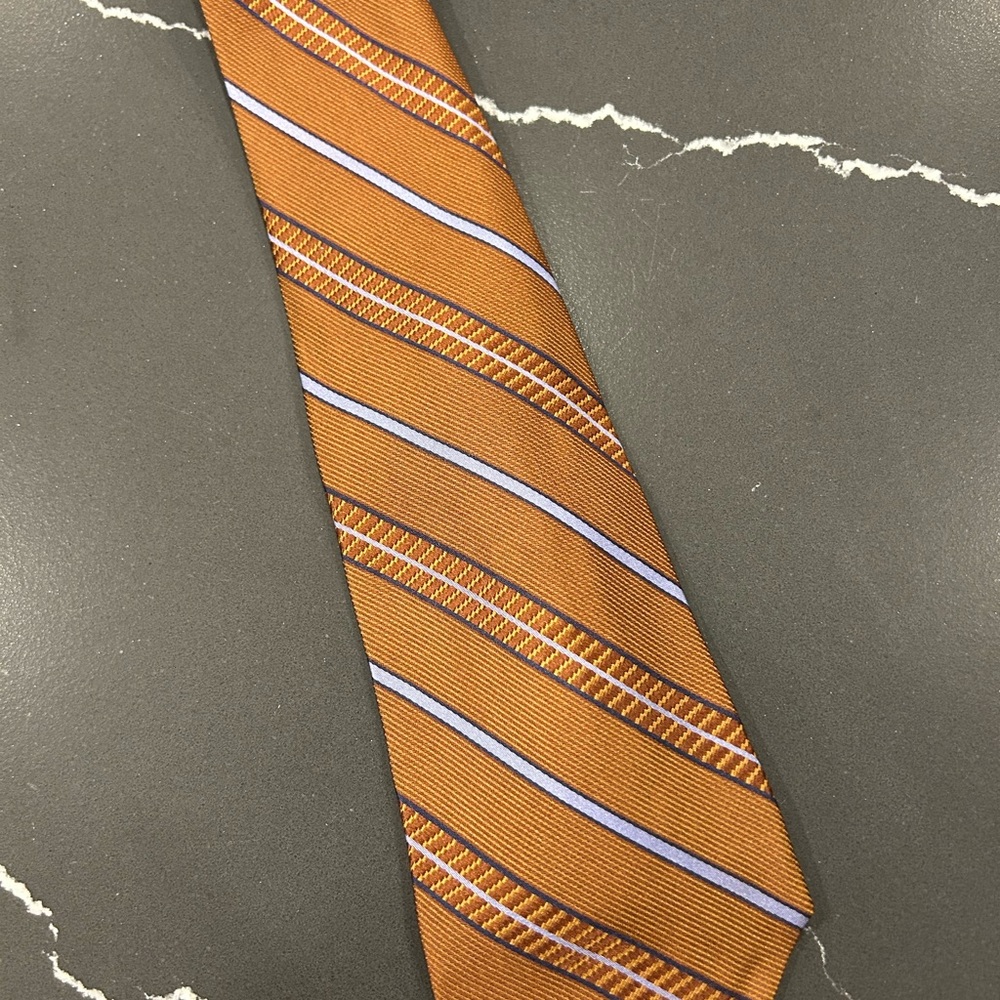 Robert Talbott Orange Striped Tie Classic Accessory